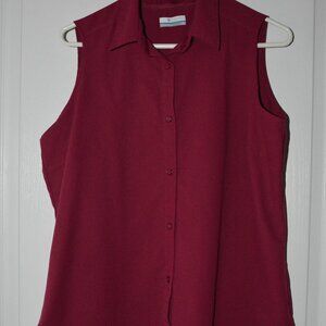 Columbia Sportswear Company sleeveless women front button size Large